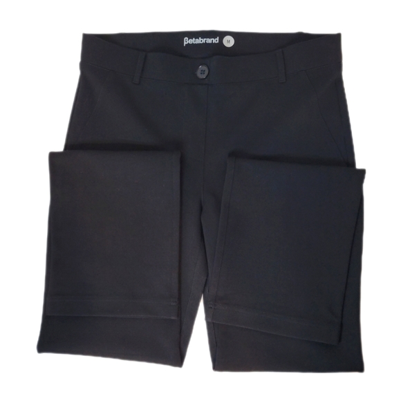 Betabrand Pants - Betabrand Dress Pant Yoga Pants Straight Leg Two-Pocket Classic Black Medium